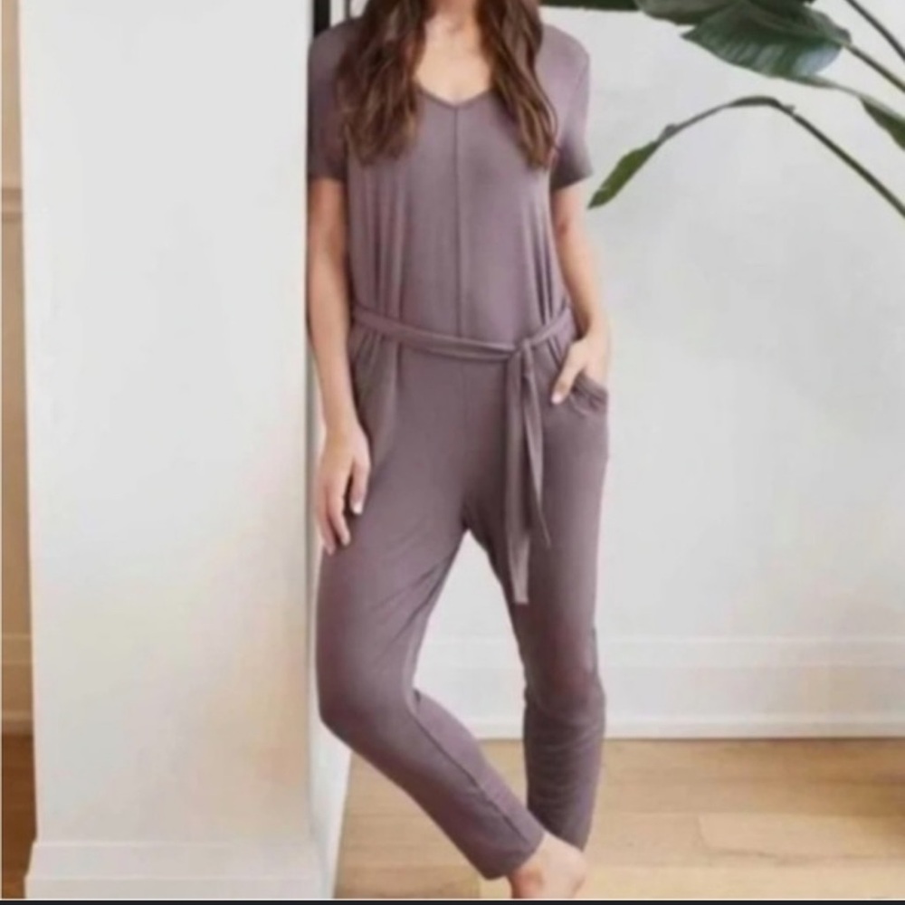 Knix women’s tie waist violet dusk jumpsuit